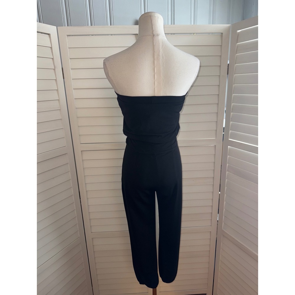 White House Black Market Black Strapless Jumpsuit XXS - Picture 6 of 8